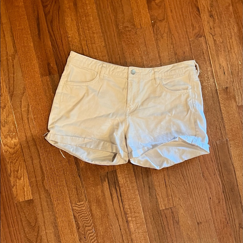 White Jean Shorts